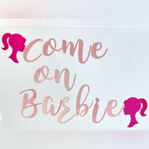 Pink Glitter 'Come on Barbie Let’s Bach Party' Garland